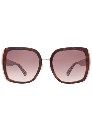 Kate Spade Brown Gradient Square Unisex Sunglasses KIMBER/G/S 0086/HA 56