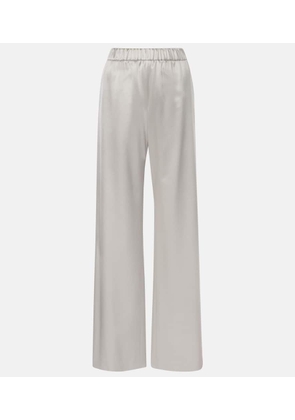 Valentino Silk satin wide-leg pants