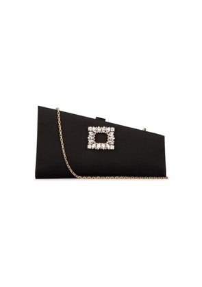 Roger Vivier Pochette Twinkle Asymetrique Boucle Strass En Satin