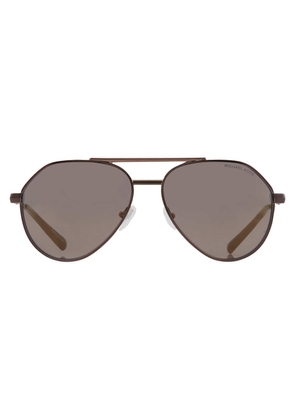 Michael Kors Brentwood Olive Mirror Pilot Mens Sunglasses MK1168 10014T 58