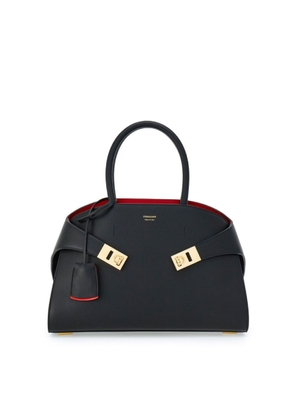 Ferragamo Hug Logo Printed Leather Tote Bag