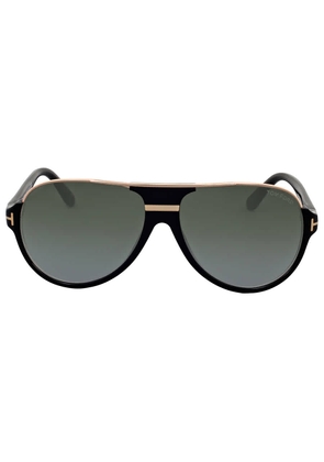 Tom Ford Dimitry Green Smoke Gradient Pilot Mens Sunglasses FT0334 01P 59