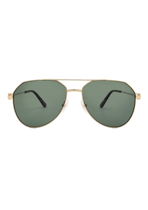 Cartier C Decor Polarized Green Pilot Mens Sunglasses CT0364S 002 59