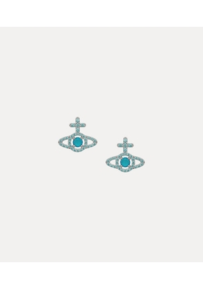 Vivienne Westwood Olympia Earrings Platinum-turquoise-dark-turquoise-cz Platinum-turquoise-dark-turquoise-cz Women
