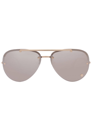 Versace Light Grey Silver Mirror Pilot Ladies Sunglasses VE2231 12526G 60
