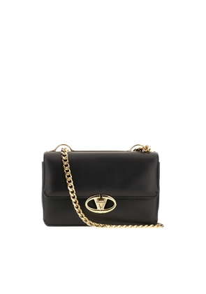 Valentino Garavani Black Nappa Leather Vlogo Crossbody Bag