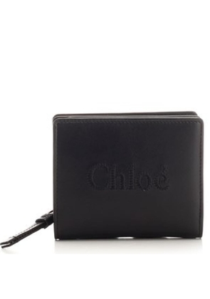 Chloe Soft Leather Logo Embroidered Sense Compact Wallet