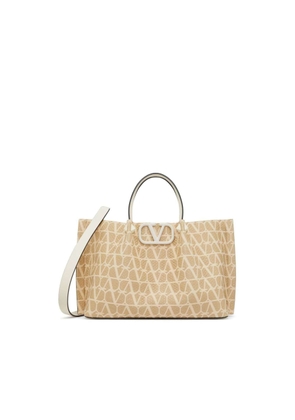 Valentino Garavani Borsa Tote In Rafia Toile Iconographe