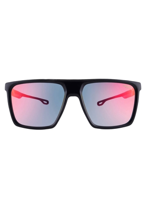 Carrera Blue Shaded Red Square Mens Sunglasses CARRERA 4019/S 0807/YB 58