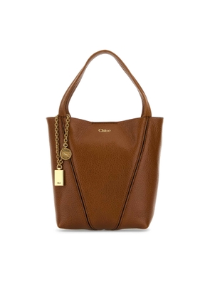 Chloe Caramel Leather Small Spin Shopping Bag