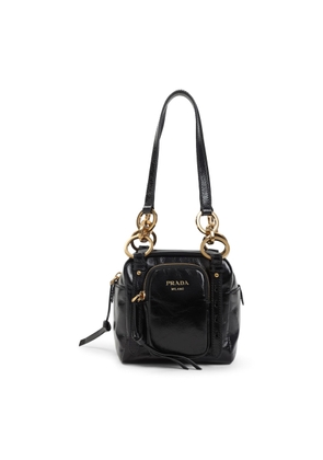 Black Mini Prada Dangle Handbag