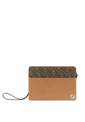 Fendi Squared Logo Applique Standing Clutch