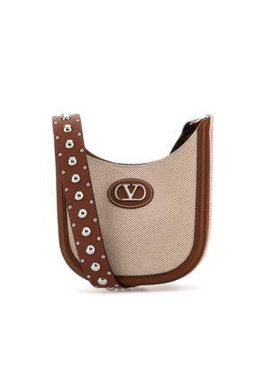 Valentino Garavani Two-Tone Canvas Vlogo Signature Crossbody Bag