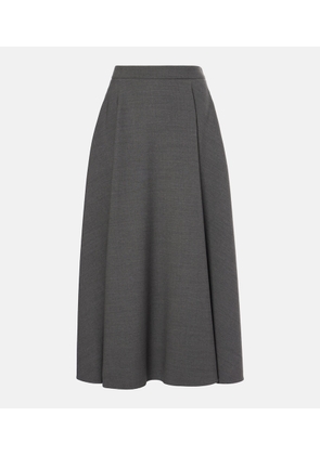 Valentino Wool gabardine midi skirt