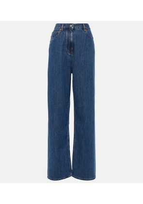 Valentino High-rise wide-leg jeans