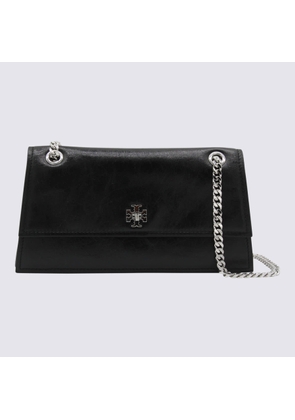 Tory Burch Black Leather Kira Turnlock Shoulder Bag