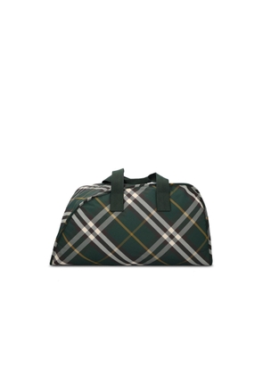 Burberry Large Shield Check-Pattern Zipped Duffle Bag