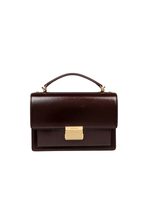 Golden Goose Venezia Leather Handbag Dark Brown Color