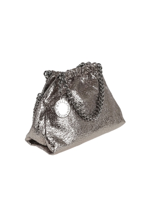 Stella Mccartney Falabella Mini Drawstring Bag Metallic Crackl?