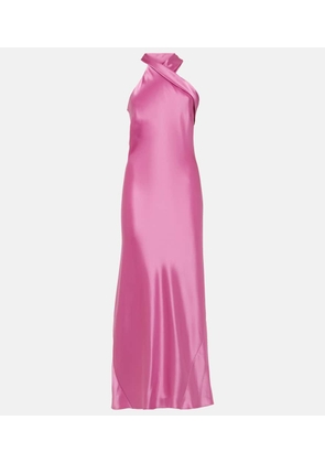 Galvan Pandora satin maxi dress