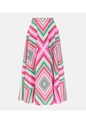 Valentino Rhombus 75 cotton poplin maxi skirt