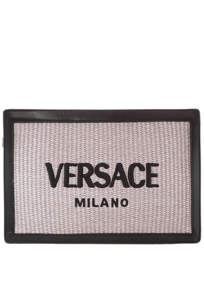 Versace Milano Raffia Clutch Bag