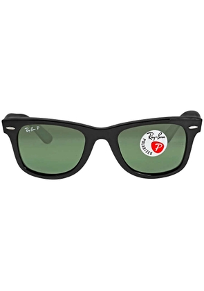 Ray Ban Original Wayfarer Polarized Green Classic G-15 Square Unisex Sunglasses RB2140 901/58 50