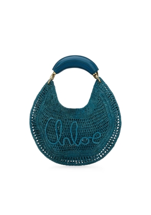 Chloé Teal Green Raffia Banana Handbag
