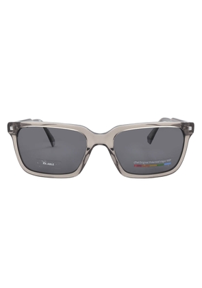 Polaroid Polarized Grey Rectangular Mens Sunglasses PLD 4116/S/X 010A/M9 55