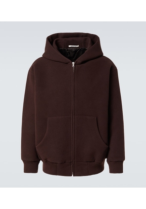 Auralee Oversized wool pile hoodie