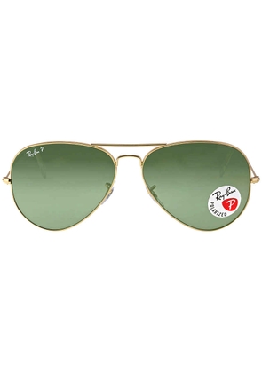 Ray Ban Aviator Classic Polarized Green Unisex Sunglasses RB3025 001/58 62