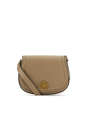 Chloé Cappuccino Leather Horse Medal Crossbody Bag