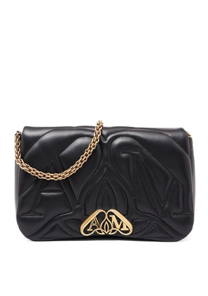 Alexander Mcqueen The Seal Lambskin Bag In Black