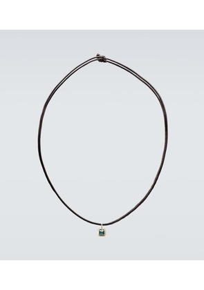 Octavia Elizabeth 18kt gold pendant necklace with tourmaline