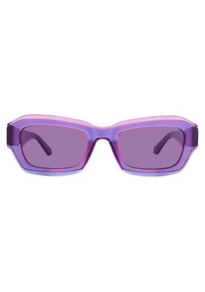Calvin Klein Purple Square Unisex Sunglasses CKJ24608S 500 52