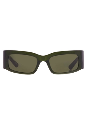 Balenciaga Green Rectangular Unisex Sunglasses BB0328S 006 56