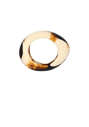 DINOSAUR DESIGNS Medium Rock Bangle in Light Horn Swirl - Tan. Size all.