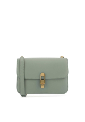 Saint Laurent Sage Green Leather Carré Shoulder Bag
