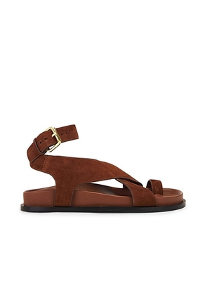 A.EMERY Jalen Sandal in Sienna Suede - Cognac. Size 35 (also in ).