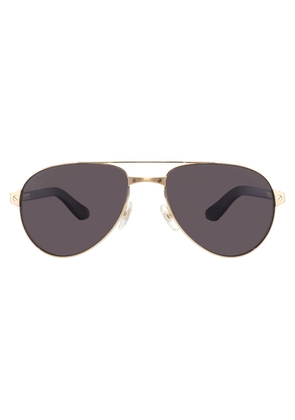 Cartier Santos de Cartier Polarized Smoke Pilot Mens Sunglasses CT0495S 001 59