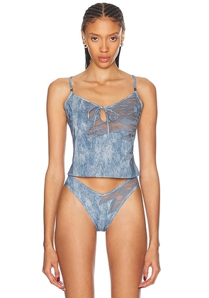 Diesel x SAVAGE FENTY by RIHANNA Lace Sleep Cami in Blue - Blue. Size L (also in XS).