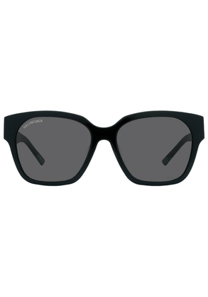 Balenciaga Grey Square Unisex Sunglasses BB0215SA 001 56