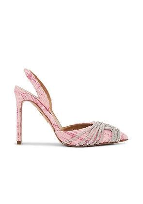 Aquazzura Gatsby 105 Slingback Pump in Macaron - Pink. Size 38.5 (also in 39.5, 40).