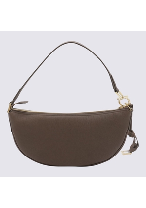 Ferragamo Dark Brown Leather Hobo Xs Crossbody Bag