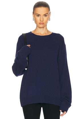 Eterne James Cashmere Sweater in Navy - Navy. Size M/L (also in XS/S).