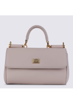 Dolce & Gabbana Nude Leather My Sicily Small Top Handle Bag