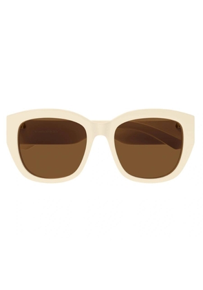 Alexander McQueen Brown Square Ladies Sunglasses AM0451SA 004 55