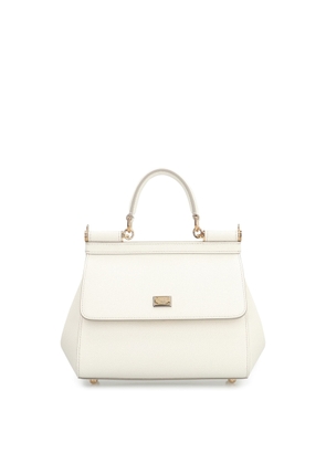 Dolce & Gabbana Sicily Media Leather Handbag