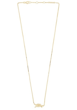 Bottega Veneta Knot Necklace in Gold - Metallic Gold. Size all.