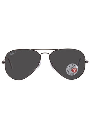 Ray Ban Aviator Total Black Polarized Black Classic Unisex Sunglasses RB3025 002/48 58